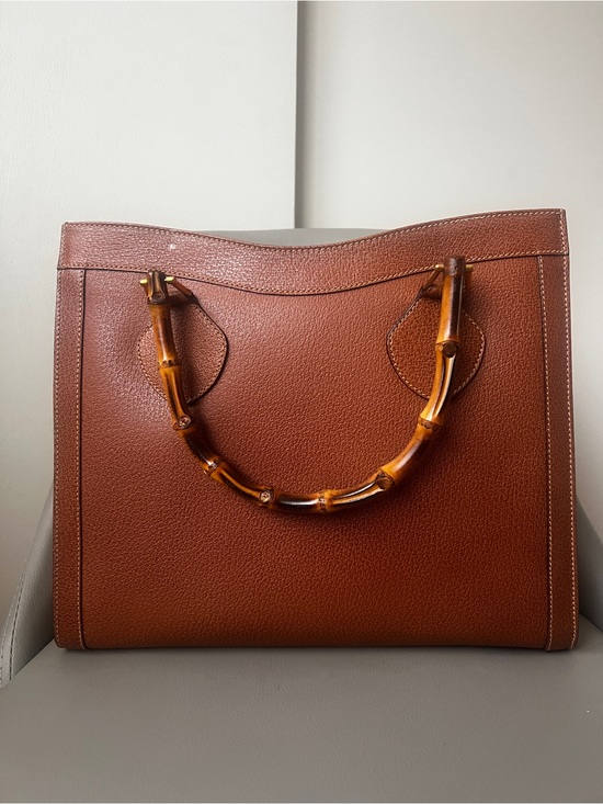 Gucci Handbags - Vintage Gucci Diana Bamboo Bag Brown Leather Handbag